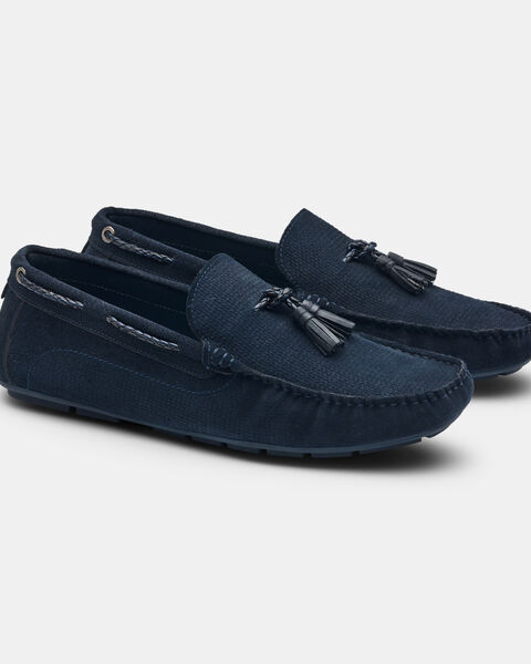 Serretto Suede Driver, Navy, hi-res